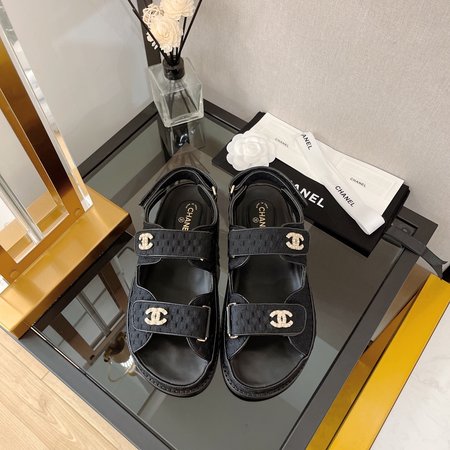 Chanel Velcro Beach Sandals