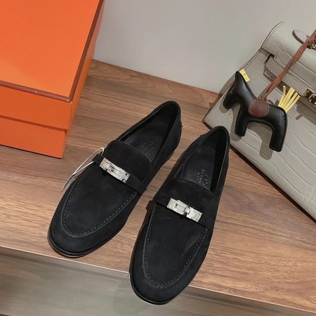 Hermes Kelly buckle loafers