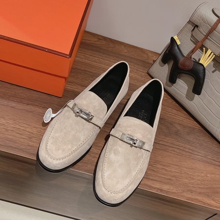 Hermes Kelly buckle loafers