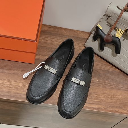 Hermes Kelly buckle loafers