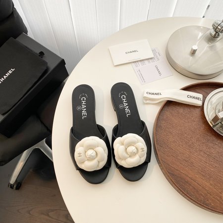 Chanel slippers sheepskin