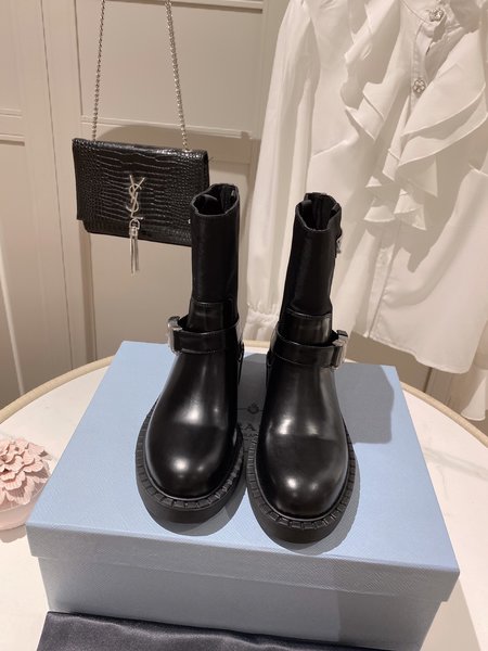 Prada Lace-up stretch ankle boots Martin boots