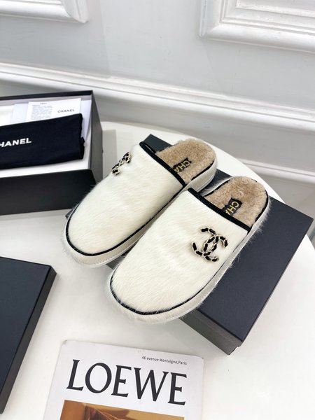 Chanel Wool Half Slippers