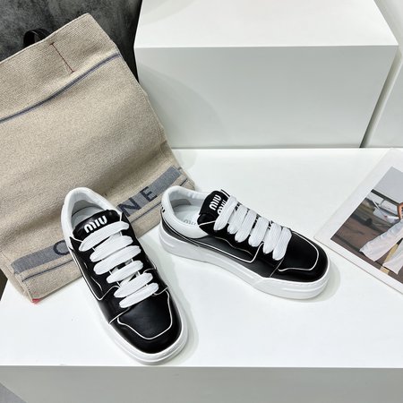 Miu Miu casual shoes platform shoes calfskin