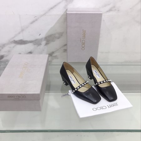 Jimmy Choo Pearl stud retro chunky heel ladies shoes