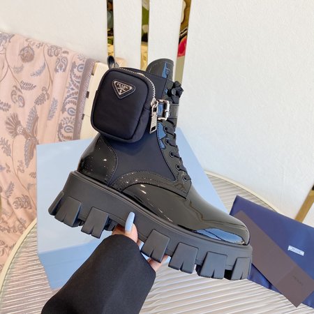 Prada classic tactical ankle boots