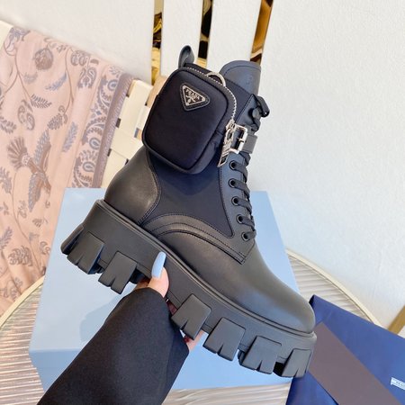 Prada classic tactical ankle boots