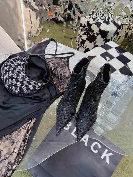 Prada Kitten Heels colorful drill boots