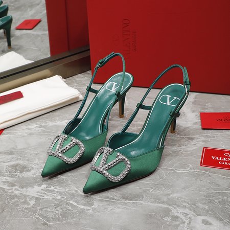 Valentino Big V Buckle High Heel Sandals