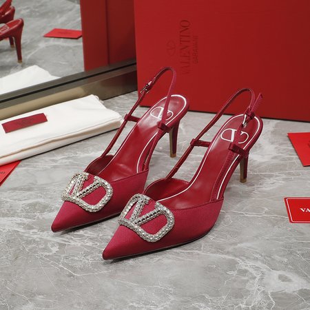 Valentino Big V Buckle High Heel Sandals