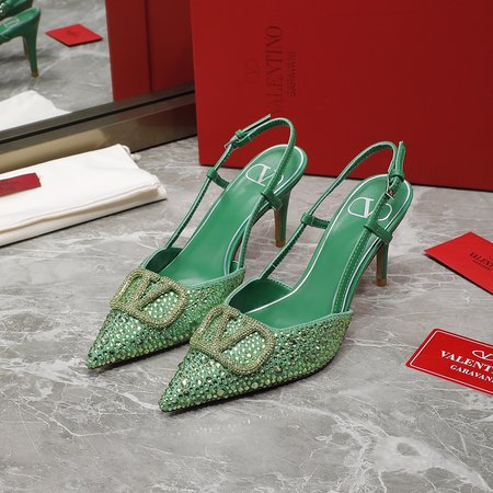 Valentino Big V Buckle High Heel Sandals