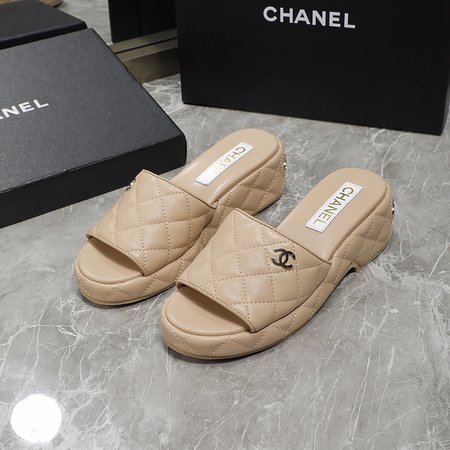 Chanel Platform platform sandals and slippers