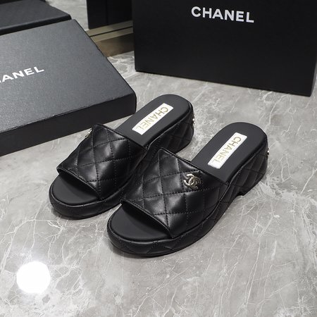 Chanel Platform platform sandals and slippers
