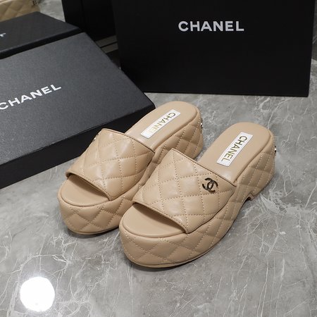 Chanel Platform platform sandals and slippers
