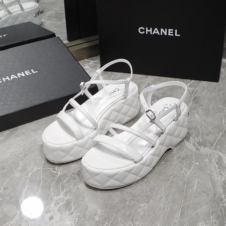 Chanel Platform platform sandals and slippers