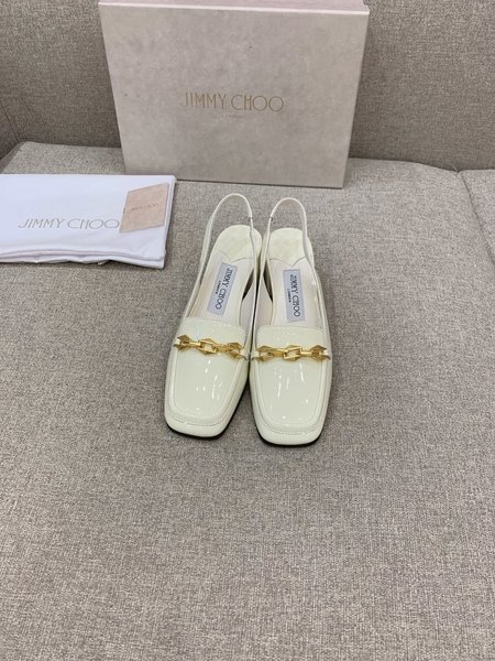 Jimmy Choo hollow back block heel shoes