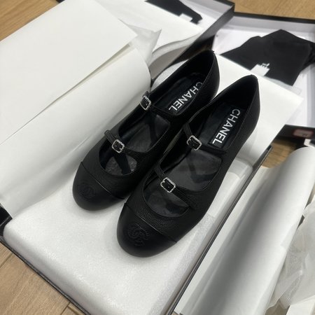 Chanel Double Strap Mary Jane Ballet Shoes for Women