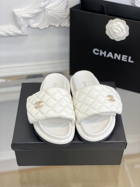 Chanel platform slippers