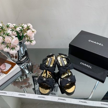 Chanel bow sandals