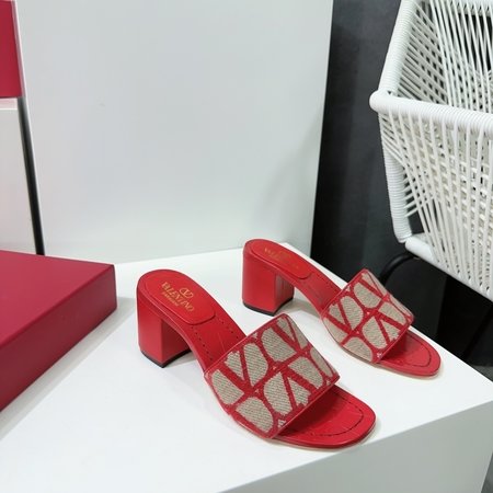 Valentino v buckle high heel sandals