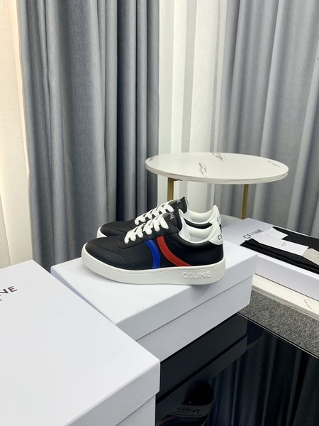 Celine Flat casual couple white shoes