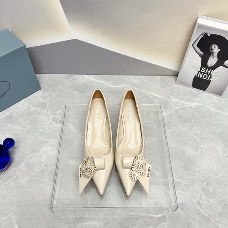 Prada Pointed toe floral patent leather women s shoes