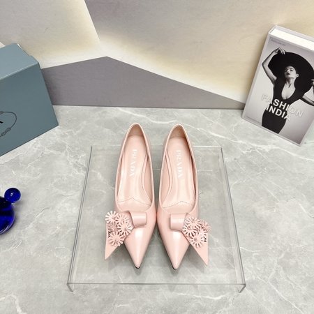Prada Pointed toe floral patent leather women s shoes