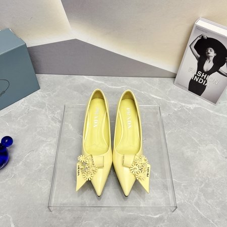 Prada Pointed toe floral patent leather women s shoes