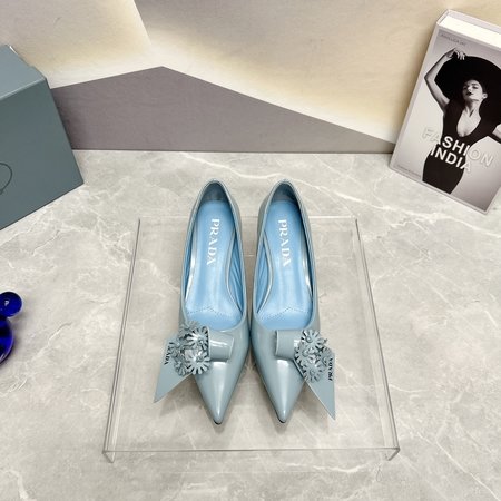 Prada Pointed toe floral patent leather women s shoes