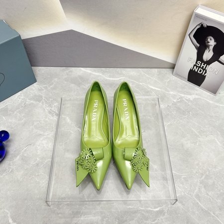 Prada Pointed toe floral patent leather women s shoes