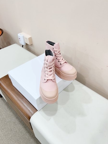 Celine Arc de Triomphe thick sole High Top canvas shoes