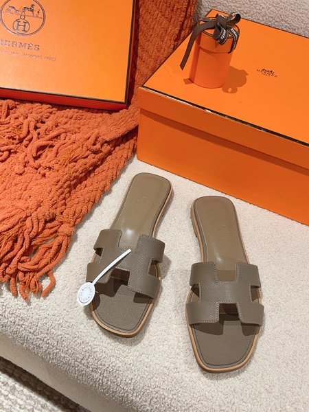 Hermes H slippers Oran sandals series
