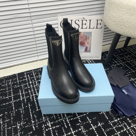 Prada Triangle logo short boots