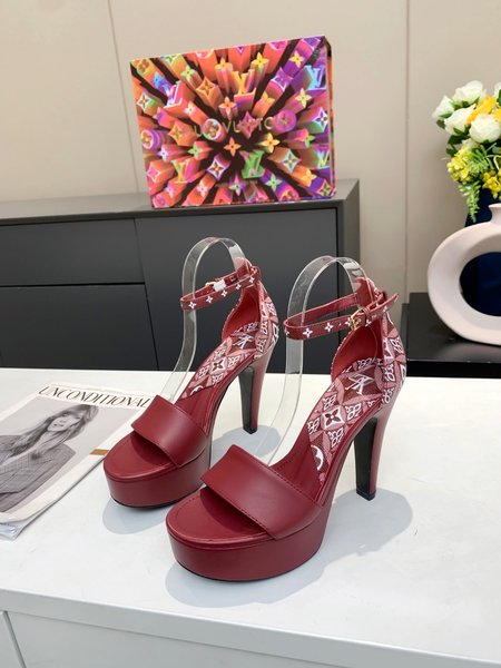 Louis Vuitton Monogram high heel sandals