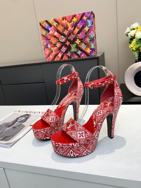 Louis Vuitton Monogram high heel sandals