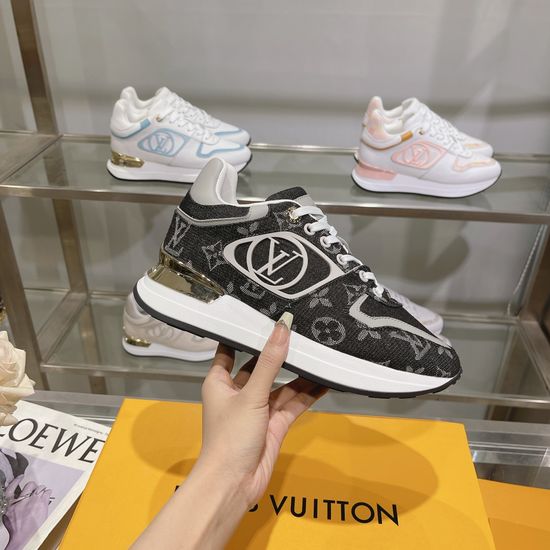 Louis Vuitton Denim Leather Casual Running Sneakers Non-slip Comfortable