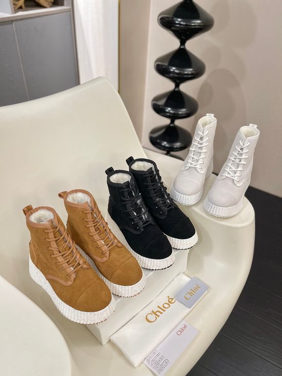 Chloe Suede Warm Footwear with Wool Lining Light Thick Sole