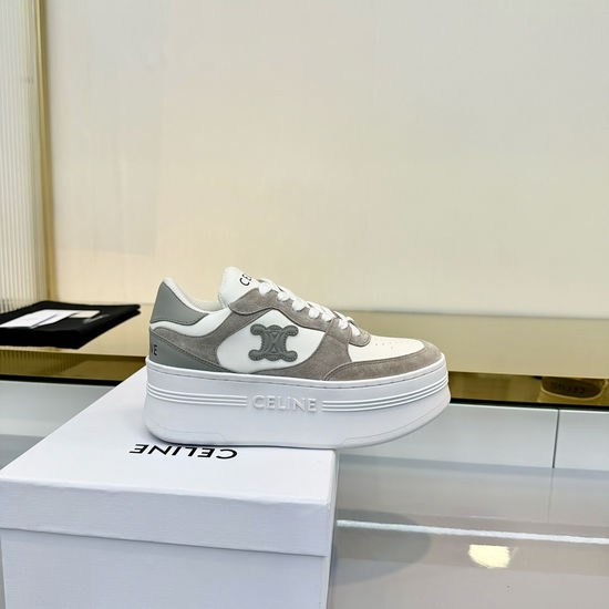 Celine Soft Leather Thick Sole Casual Sneakers Lightweight Comfort Shoes