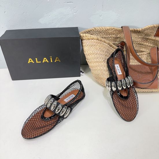 Alaia Breathable Mesh Flat Shoes Comfortable Elegant All-match Footwear