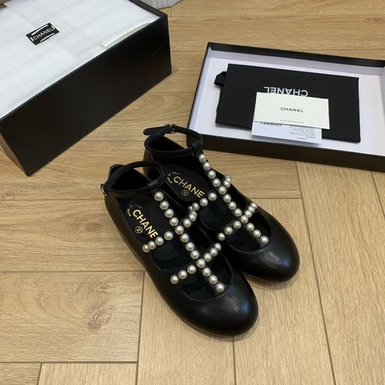 Chanel Pearl Mary Jane Shoes Premium Sheepskin Upper Soft Leather Sole