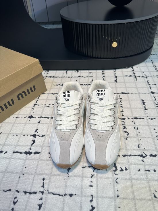 Miu Miu Vintage Deconstructed Casual Sneakers With Double Laces