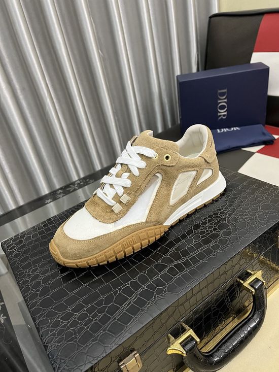 Christian Dior Casual Sneakers with Mesh and Leather Upper