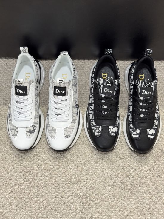 Christian Dior Stitching Leather Upper Non-slip Wear-resistant Elevated Casual Shoes