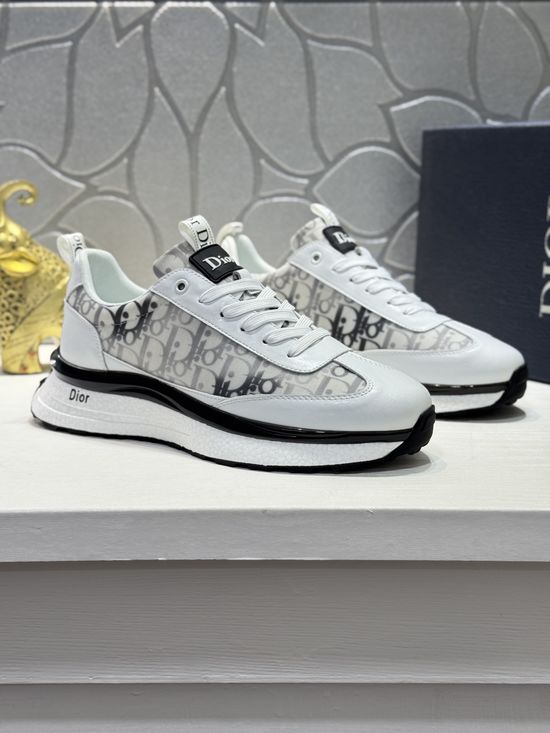 Christian Dior Stitching Leather Upper Non-slip Wear-resistant Elevated Casual Shoes